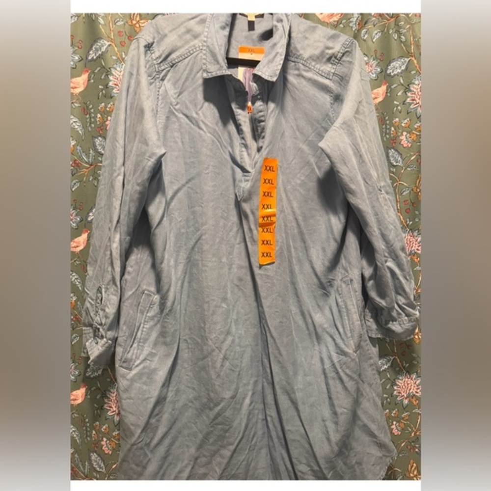 Como Vintage Blue Long Sleeve Dress
